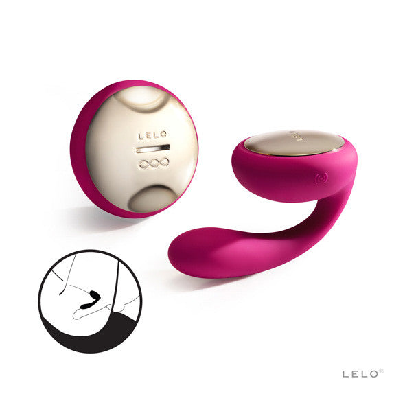 LELO - Ida Remote Control Couple's Vibrator (Cerise) -  Remote Control Couple's Massager (Vibration) Rechargeable  Durio.sg