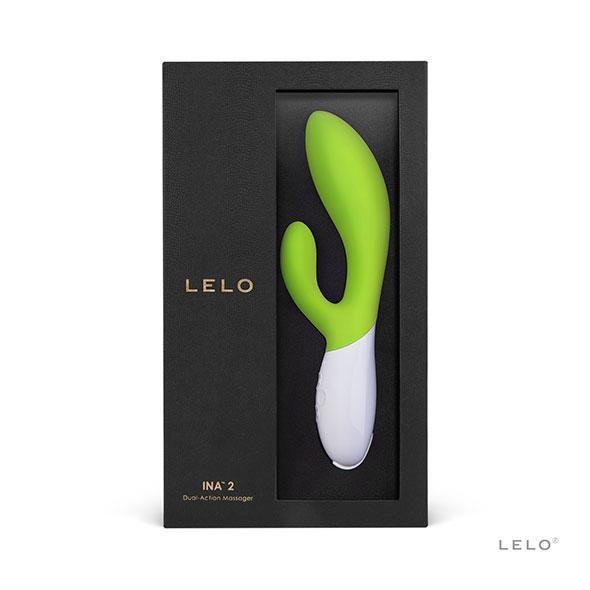 LELO - Ina 2 Rabbit Vibrator (Lime Green) -  Rabbit Dildo (Vibration) Rechargeable  Durio.sg