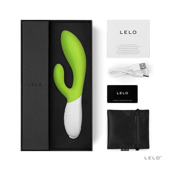 LELO - Ina 2 Rabbit Vibrator (Lime Green) -  Rabbit Dildo (Vibration) Rechargeable  Durio.sg