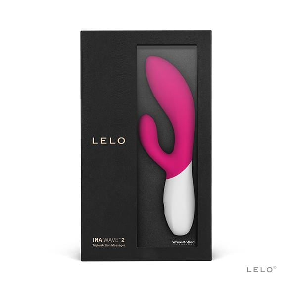 LELO - Ina Wave 2 Rabbit Vibrator (Cerise) -  Rabbit Dildo (Vibration) Rechargeable  Durio.sg