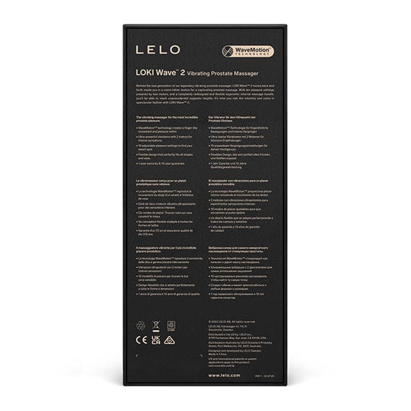 LELO - Loki Wave 2 Prostate Massager (Black) -  Prostate Massager (Vibration) Rechargeable  Durio.sg