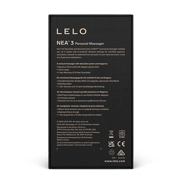 LELO - Nea 3 Vibrating Clit Massager (Pitch Black) -  Clit Massager (Vibration) Rechargeable  Durio.sg