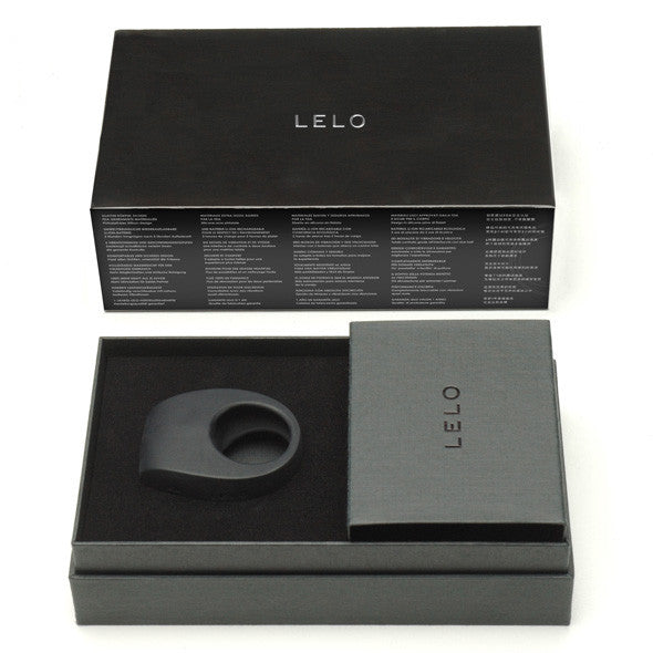 LELO - Tor 2 Vibrating Cock Ring (Black) -  Silicone Cock Ring (Vibration) Rechargeable  Durio.sg