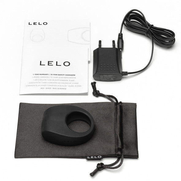 LELO - Tor 2 Vibrating Cock Ring (Black) -  Silicone Cock Ring (Vibration) Rechargeable  Durio.sg