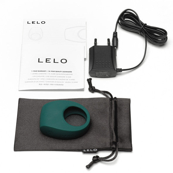LELO - Tor 2 Vibrating Cock Ring (Green) -  Silicone Cock Ring (Vibration) Rechargeable  Durio.sg
