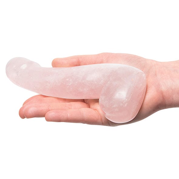 La Gemmes - Penis Rose Quartz Gemstone Dildo (Pink) -  Realistic Dildo w/o suction cup (Non Vibration)  Durio.sg