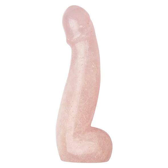 La Gemmes - Penis Rose Quartz Gemstone Dildo (Pink) -  Realistic Dildo w/o suction cup (Non Vibration)  Durio.sg