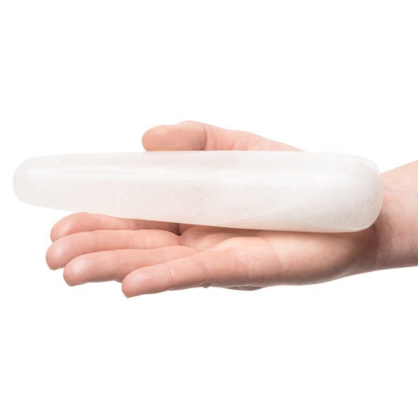 La Gemmes - Wand Clear Quartz Gemstone Dildo (White) -  G Spot Dildo (Non Vibration)  Durio.sg