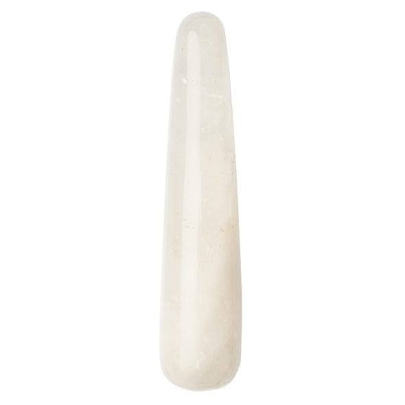 La Gemmes - Wand Clear Quartz Gemstone Dildo (White) -  G Spot Dildo (Non Vibration)  Durio.sg