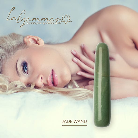 La Gemmes - Wand Jade Gemstone Dildo (Green) -  G Spot Dildo (Non Vibration)  Durio.sg