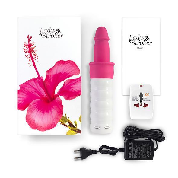 LadyStroker - The Love Machine AC-Powered Thrusting Vibrator (Pink) -  G Spot Dildo (Vibration) Non Rechargeable  Durio.sg