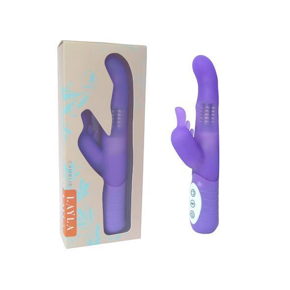 Layla - Camelie Rabbit Vibrator (Purple) -  Rabbit Dildo (Vibration) Non Rechargeable  Durio.sg