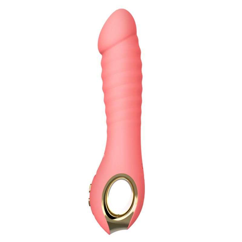Leten - Fairy Realistic Magnetic Rechargeable Thrusting Vibrator with White Rabbit Massager (Pink) -  G Spot Dildo (Vibration) Rechargeable  Durio.sg