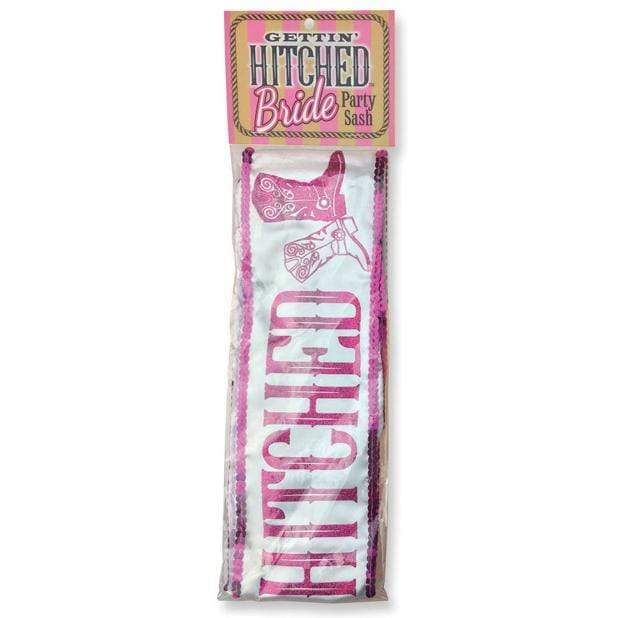 Little Genie - Gettin' Hitched Bride Party Sash (White) -  Bachelorette Party Novelties  Durio.sg