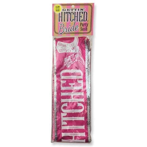 Little Genie - Gettin&#39; Hitched Glow in the Dark Party Sash (Pink) -  Bachelorette Party Novelties  Durio.sg