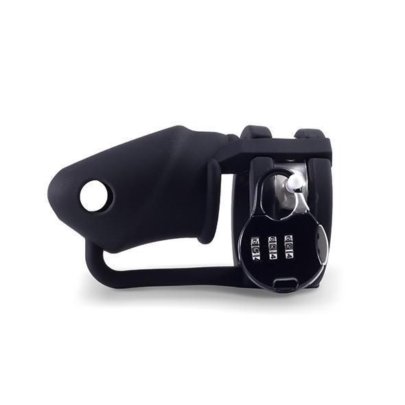 Lock A Willy - Cock Cage and Lock Set (Black) -  Silicone Cock Cage (Non Vibration)  Durio.sg