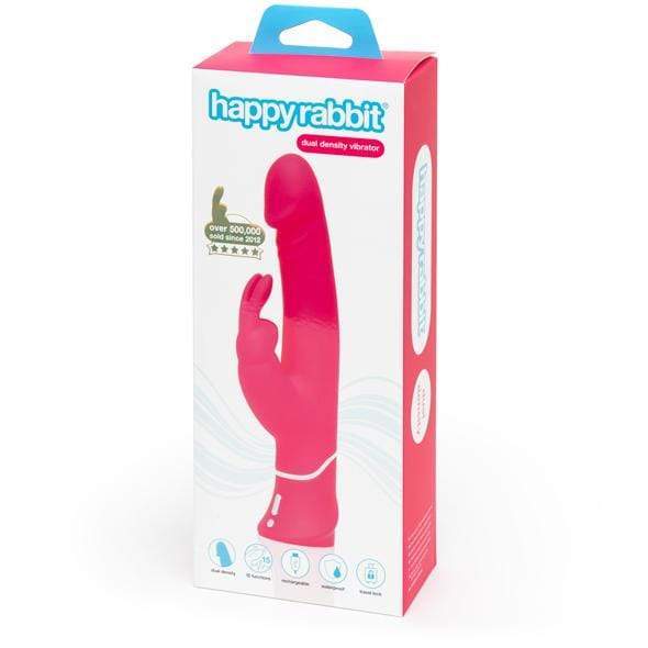 Love Honey - Happy Rabbit Realistic Dual Density Rabbit Vibrator (Pink) -  Rabbit Dildo (Vibration) Rechargeable  Durio.sg