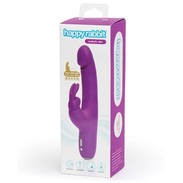 Love Honey - Happy Rabbit Slimline Realistic Rabbit Vibrator (Purple) -  Rabbit Dildo (Vibration) Rechargeable  Durio.sg