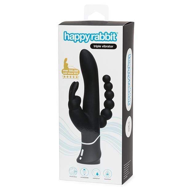Love Honey - Happy Rabbit Triple Curve Rabbit Vibrator (Black) -  Rabbit Dildo (Vibration) Rechargeable  Durio.sg