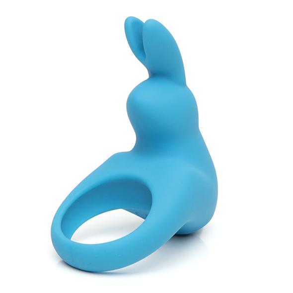 Love Honey - Happy Rabbit Vibrating Cock Ring (Blue) -  Silicone Cock Ring (Vibration) Rechargeable  Durio.sg