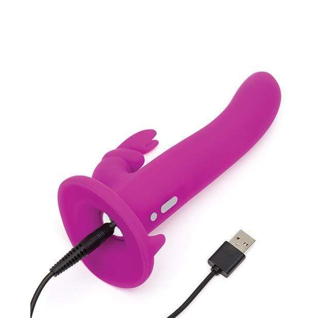 Love Honey - Happy Rabbit Vibrating Strap on Harness Set (Purple) -  Strap On with Non hollow Dildo for Female (Vibration) Rechargeable  Durio.sg