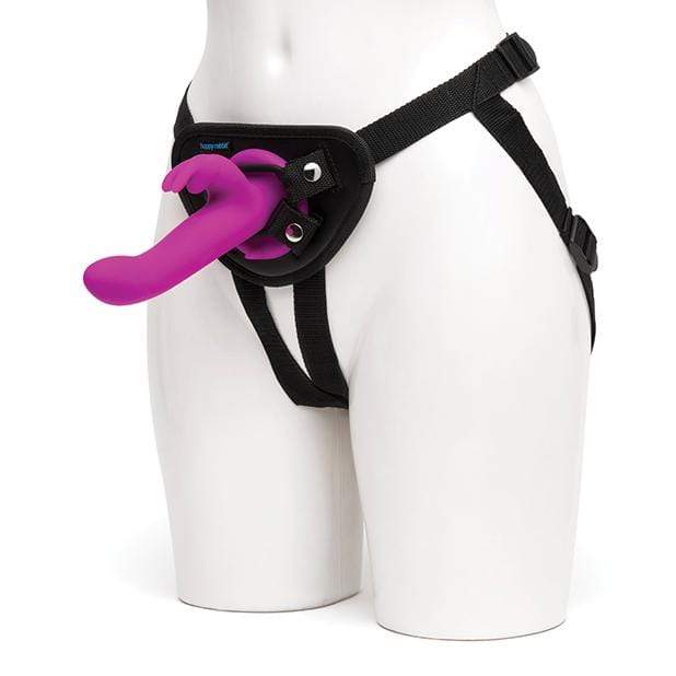 Love Honey - Happy Rabbit Vibrating Strap on Harness Set (Purple) -  Strap On with Non hollow Dildo for Female (Vibration) Rechargeable  Durio.sg