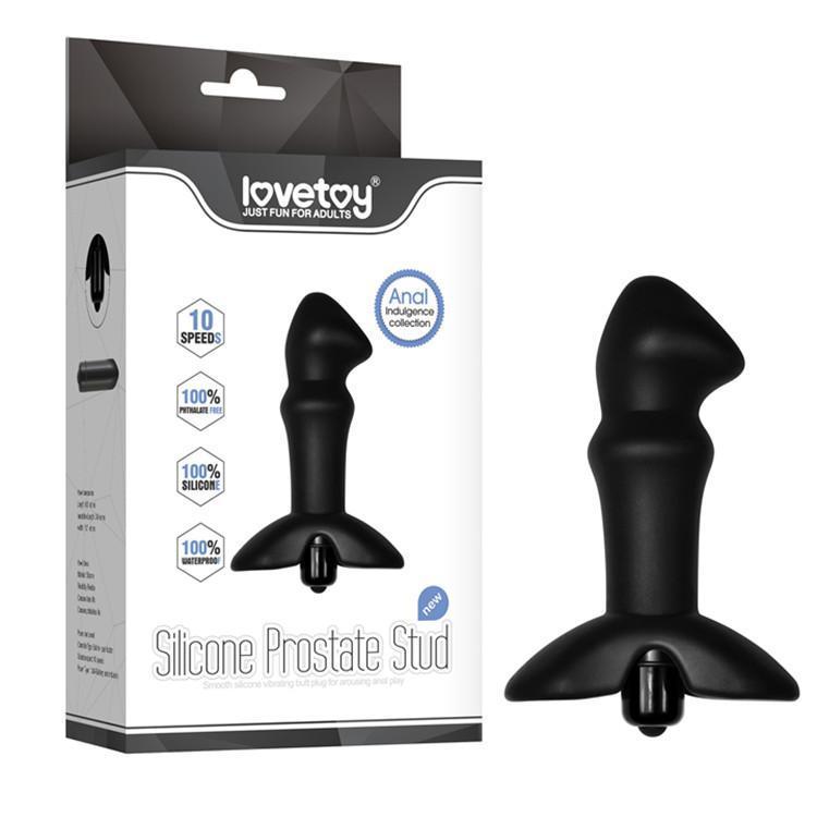 LoveToy - Silicone Prostate Stud -  Prostate Massager (Vibration) Non Rechargeable  Durio.sg