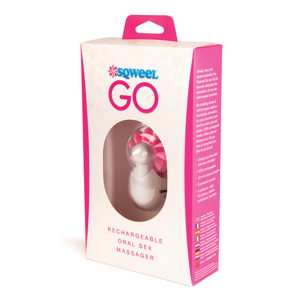 Lovehoney - Sqweel Go Oral Sex Toy Clit Massager (White) -  Clit Massager (Vibration) Non Rechargeable  Durio.sg