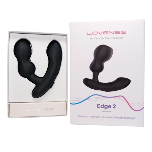 Lovense - Edge 2 App-Controlled Prostate Massager (Black) -  Prostate Massager (Vibration) Rechargeable  Durio.sg