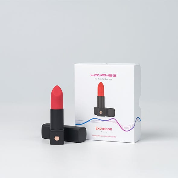 Lovense - Exomoon App-Controlled Discreet Lipstick Vibrator (Red) -  Clit Massager (Vibration) Rechargeable  Durio.sg