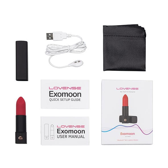 Lovense - Exomoon App-Controlled Discreet Lipstick Vibrator (Red) -  Clit Massager (Vibration) Rechargeable  Durio.sg