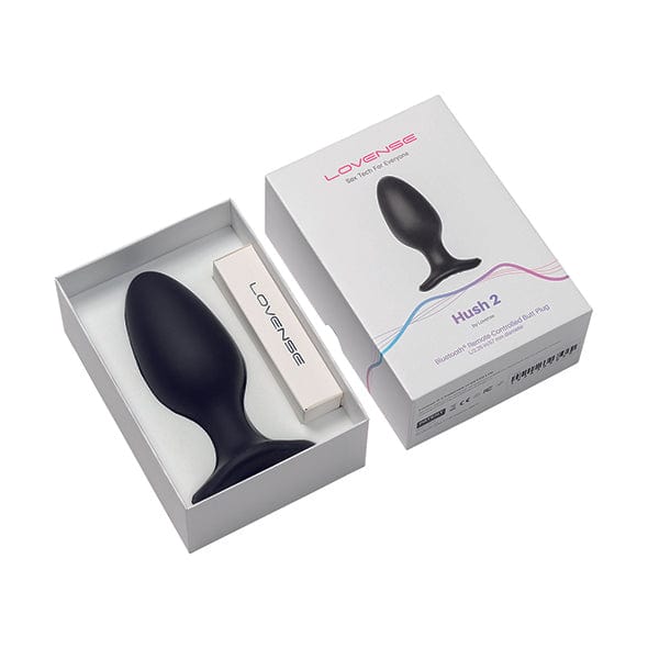 Lovense - Hush 2 App-Controlled Silicone Butt Plug L 2.25" (Black) -  Anal Plug (Vibration) Rechargeable  Durio.sg