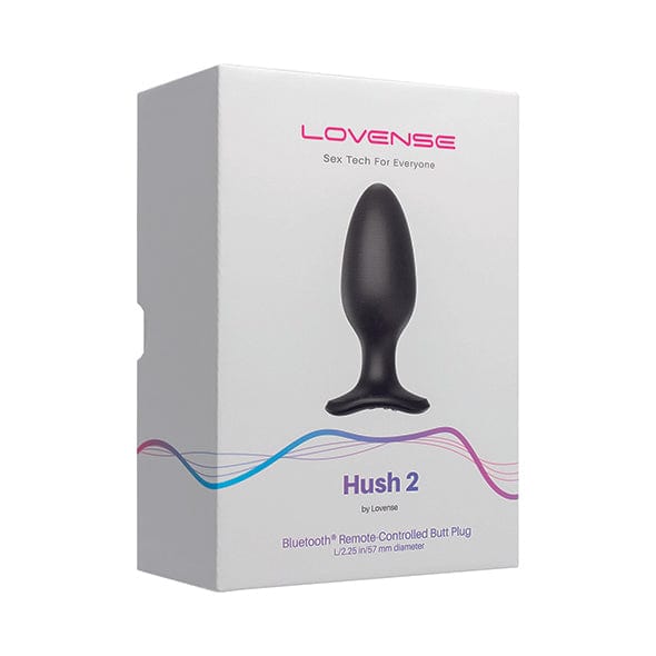 Lovense - Hush 2 App-Controlled Silicone Butt Plug L 2.25" (Black) -  Anal Plug (Vibration) Rechargeable  Durio.sg