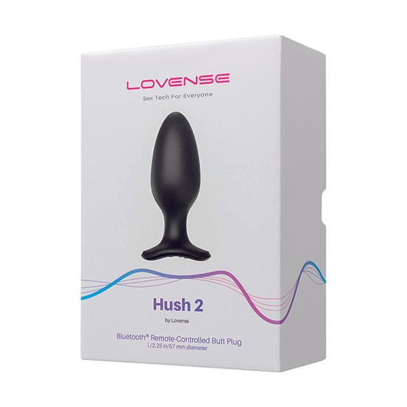 Lovense - Hush 2 App-Controlled Silicone Butt Plug L 2.25" (Black) -  Anal Plug (Vibration) Rechargeable  Durio.sg