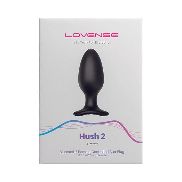 Lovense - Hush 2 App-Controlled Silicone Butt Plug L 2.25" (Black) -  Anal Plug (Vibration) Rechargeable  Durio.sg