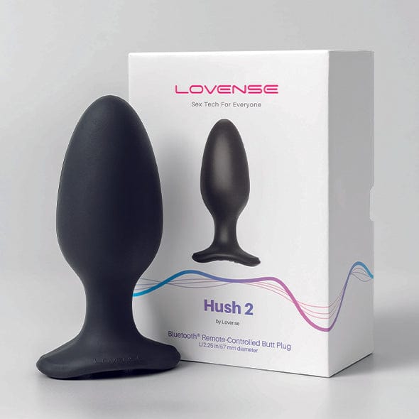 Lovense - Hush 2 App-Controlled Silicone Butt Plug L 2.25" (Black) -  Anal Plug (Vibration) Rechargeable  Durio.sg