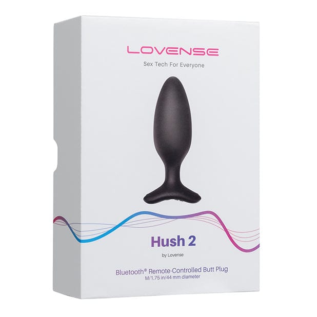 Lovense - Hush 2 App-Controlled Silicone Butt Plug M 1.75" (Black) -  Anal Plug (Vibration) Rechargeable  Durio.sg
