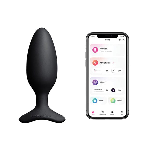 Lovense - Hush 2 App-Controlled Silicone Butt Plug M 1.75" (Black) -  Anal Plug (Vibration) Rechargeable  Durio.sg