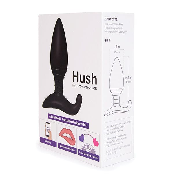 Lovense - Hush 2 App-Controlled Silicone Butt Plug S 1.5" (Black) -  Anal Plug (Vibration) Rechargeable  Durio.sg