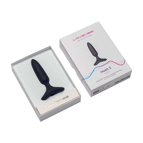 Lovense - Hush 2 App-Controlled Silicone Butt Plug XS 1" (Black) -  Anal Plug (Vibration) Rechargeable  Durio.sg