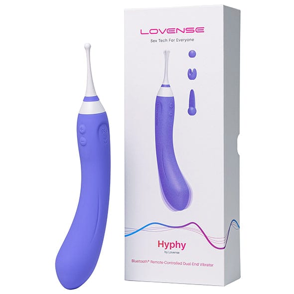 Lovense - Hyphy App-Controlled Dual End Vibrator (Purple) -  Clit Massager (Vibration) Rechargeable  Durio.sg