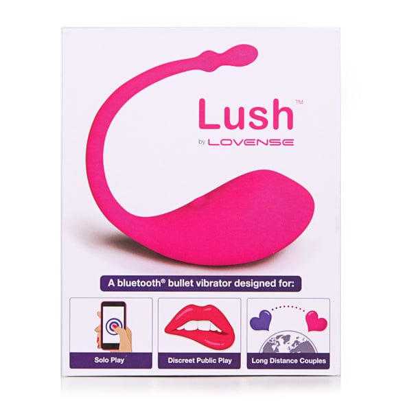 Lovense - Lush App-Controlled Bullet Egg Vibrator (Pink) -  Wireless Remote Control Egg (Vibration) Rechargeable  Durio.sg