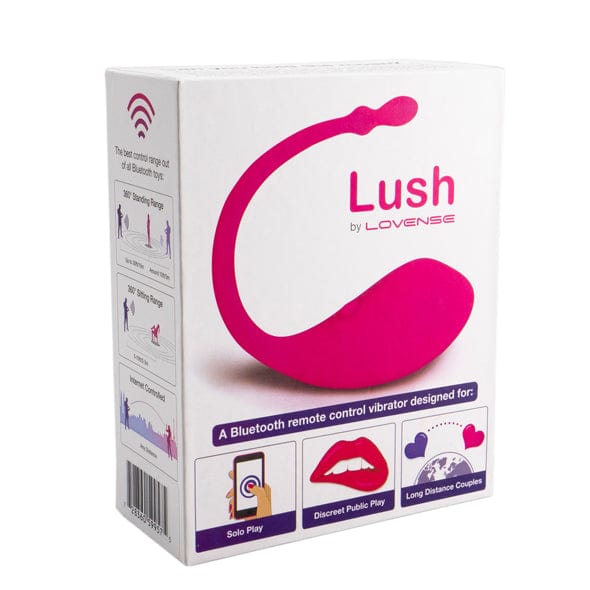 Lovense - Lush App-Controlled Bullet Egg Vibrator (Pink) -  Wireless Remote Control Egg (Vibration) Rechargeable  Durio.sg