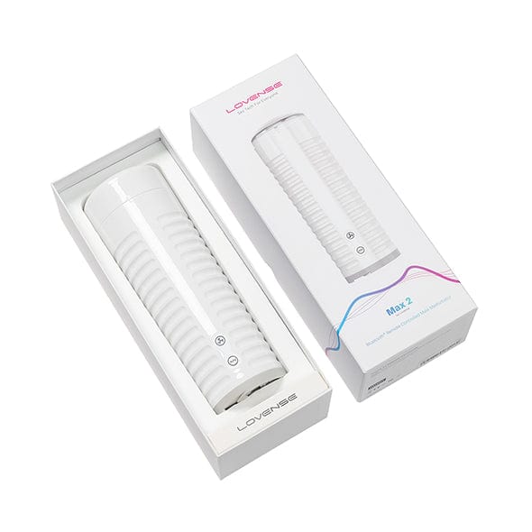 Lovense - Max 2 App-Controlled Male Masturbator (White) -  Masturbator Soft Stroker (Vibration) Rechargeable  Durio.sg