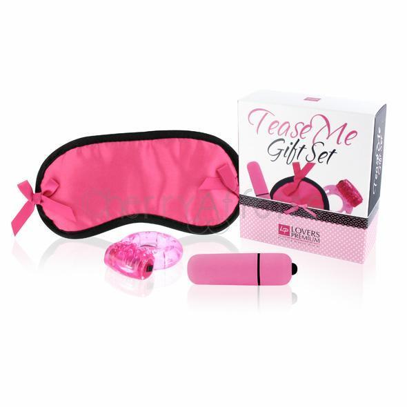 Lover's Premium - Tease Me Gift Set (Pink) -  Bullet (Vibration) Non Rechargeable  Durio.sg