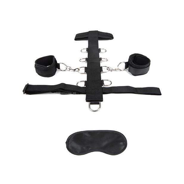 Lux Fetish - 3 pc Adjustable Neck and Wristraint Set (Black) -  Hand/Leg Cuffs  Durio.sg