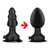 Lux Fetish - Inflatable Vibrating Butt Plug with Suction Base 4" (Black) -  Anal Plug (Vibration) Non Rechargeable  Durio.sg