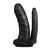 Lux Fetish - Unisex Vibrating Hollow Double Penetration Strap On Dildo (Black) -  Strap On with Hollow Dildo for Male (Vibration) Non Rechargeable  Durio.sg
