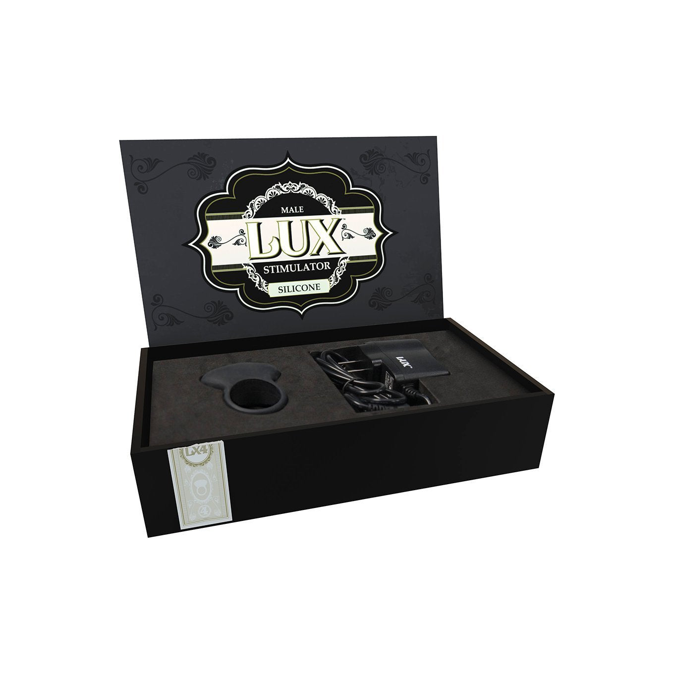 Lux - Lx4 Vibrating Cock Ring (Black) -  Rubber Cock Ring (Vibration) Rechargeable  Durio.sg