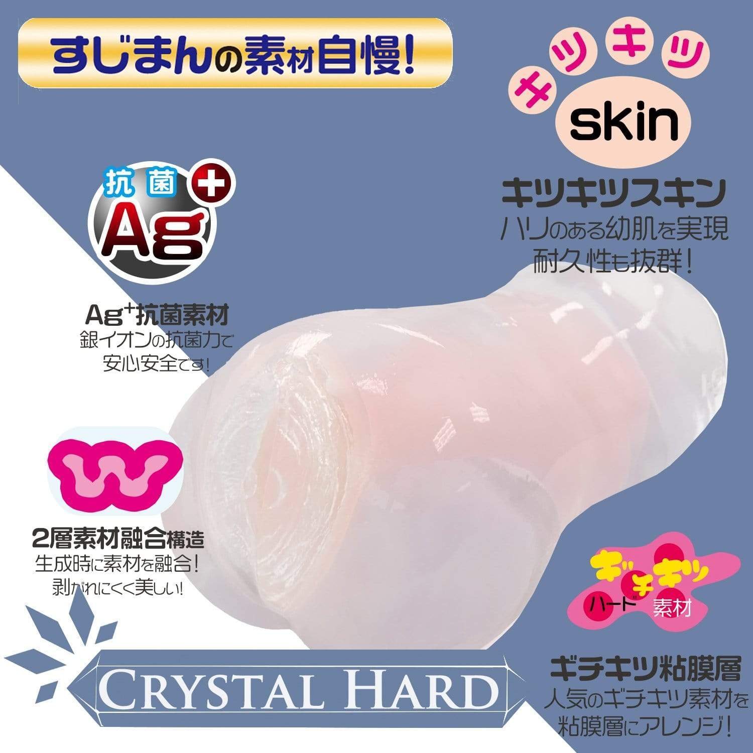 Magic Eyes - Sujiman Kupaarina Crystal Hard Onahole (Clear) -  Masturbator Vagina (Non Vibration)  Durio.sg